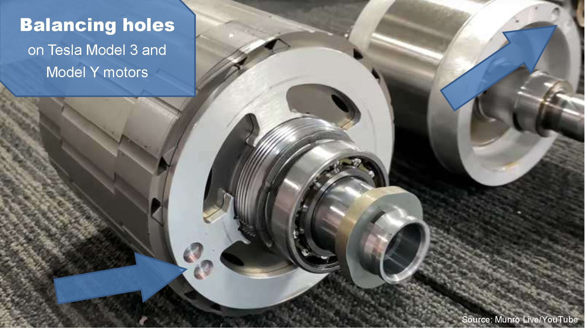 Balancing machine EV motors holes